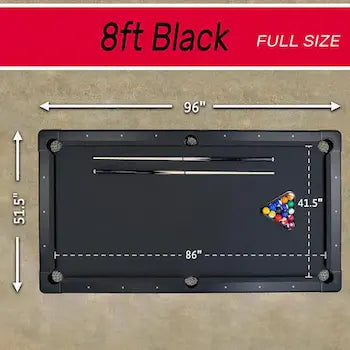 GoSports Portable Foldable Billiards Table – 6ft/7ft/8ft Complete Billiards Set