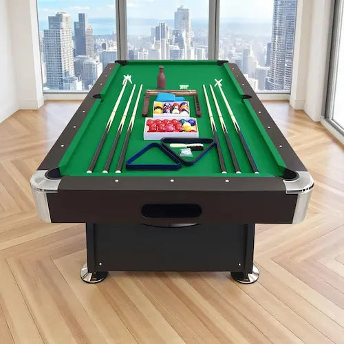 Professional Modern Pool Table – Available in 7ft/8ft. Complete Billiards Set