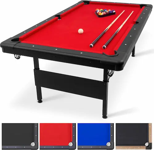 GoSports Portable Foldable Billiards Table (6ft / 7ft / 8ft) – Complete Billiards Set