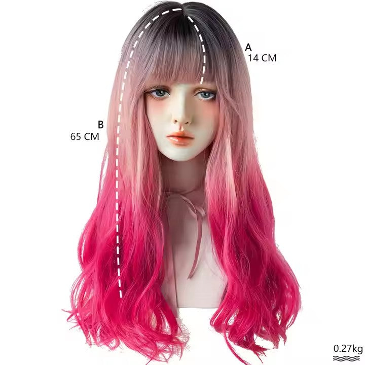 Straight Hair Wigs Heat Resistant Fiber 150% Density Dahlia Peruk Synthetic Wigs