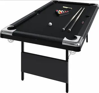 GoSports Portable Foldable Billiards Table – 6ft/7ft/8ft Complete Billiards Set